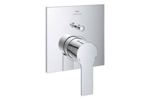 GROHE Allure 19315001 Внешняя часть смесителя для ванны скрытого монтажа на 2 потребителя, квадратная, хром