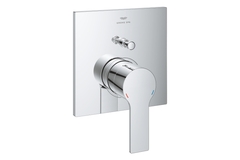 GROHE Allure 19315001 Внешняя часть смесителя для ванны скрытого монтажа на 2 потребителя, квадратная, хром фото