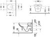 45620900A1  Duravit DuraStyle Комплект: подвесной унитаз Basic Rimless  256209 365х540 мм.+ сиденье с автоматическим закрыванием 002079 СПЕЦЦЕНА