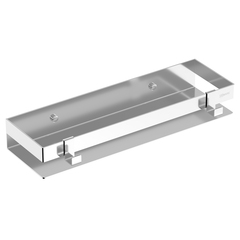 Lemark 9771052 Полка для душа прямая 400 мм Lemark SHELF LINE из нерж. стали с крючками, хром фото