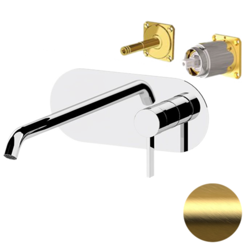 Remer MC15LKBBG Смеситель для раковины Remer Metrica MC15LKBBG, золото брашированное