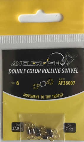 Anglerfish Rolling Swivel #6 Вертлюжок 2-х цветный (продажа от 5 шт)