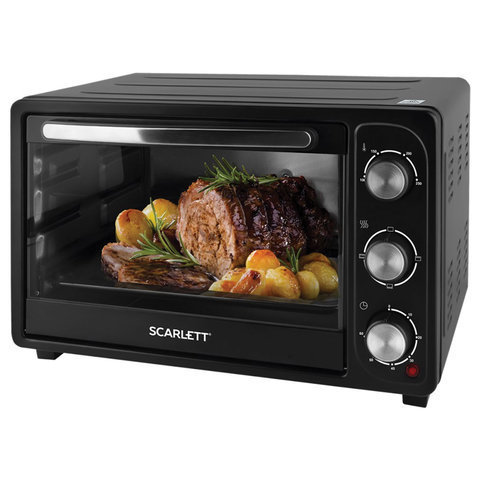 Электропечь SCARLETT SC-EO93O20, 1380 Вт, объем 26 л, механическое управление, гриль, таймер, черная