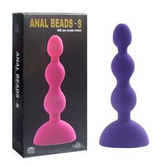 Фиолетовый анальный вибростимулятор Anal Beads S - 14,5 см. - 