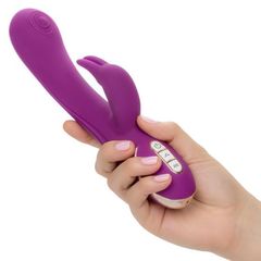 Фиолетовый вибратор-кролик Signature Silicone Thumping Rabbit с пульсирующим воздействием - 22,75 см. - 