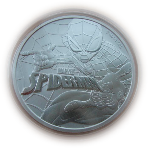 Тувалу 1 доллар 2017 Человек-паук Spider-Man Marvel СЕРЕБРО