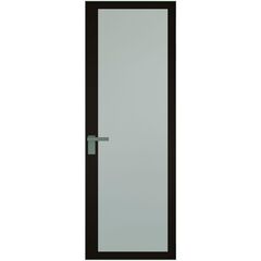 Алюминиевая дверь 2AGК кромка зелёный воск остеклённая