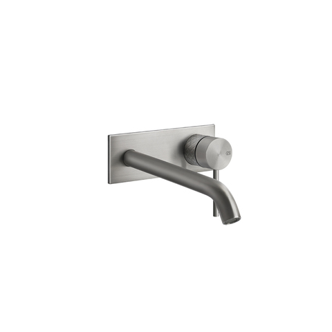 Gessi 316 Встраиваемый смеситель для раковины с изливом 200-170мм (внешняя часть), цвет: steel brushed 54190#239