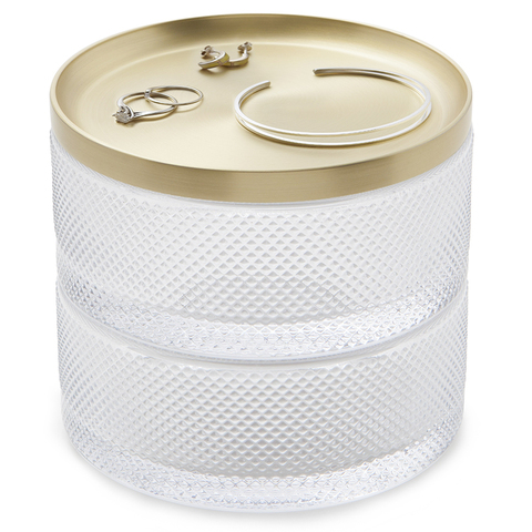 Шкатулка Tesora, стекло/латунь