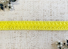 Тесьма декоративная Самоса с атласом, ш. 1,8 см, жёлтый