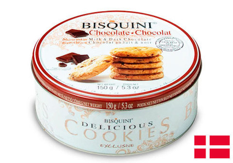 Печенье BISQUINI с кусочками шоколада, 150г