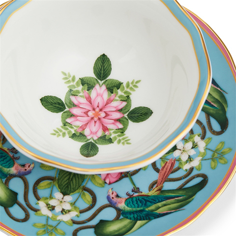 Чайная пара 140мл Wedgwood Wonderlust бело-голубая