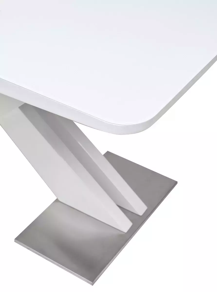 Стол CONTI 140 WHITE GLASS белый глянец М-City