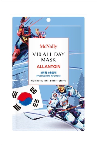 MCNALLY Тканевая маска с Аллантоином V10 ALL DAY MASK ALLANTOIN 25 мл
