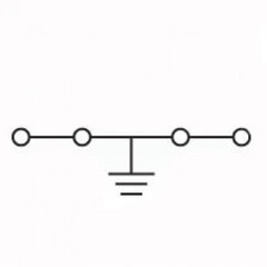 Клемма винтовая на 4 соединения CMCG4/4mm2/0.2-4mm2/ заземляющая