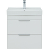 Aquanet 312424 Тумба с раковиной Ирис new 60 подвесная 1 ящ. 2 фасада цв.белый глянец (312424)