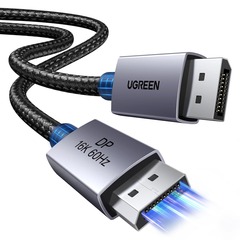 Кабель  UGREEN DP131 (55568) DisplayPort Up to 16K@60Hz Cable, 2м, серый