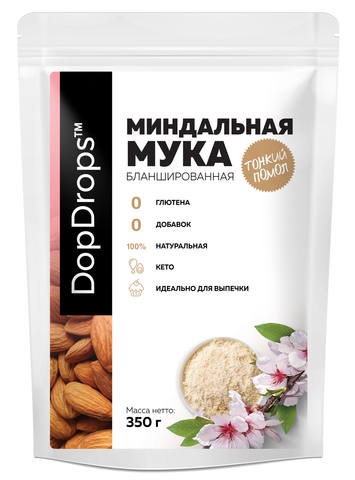 Мука Миндальная Бланшированная, 350г ДопДропс