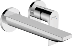 Смеситель для раковины, на 2 отверстия, с донным клапаном, хром Hansgrohe Rebris E 72568000