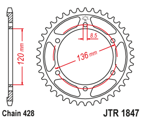 Звезда ведомая JTR1847 57