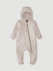 Утеплённый комбинезон с капюшоном Mjölk White Sand Moons, с закрытой ножкой