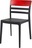 Стул пластиковый Mone черный, красный
