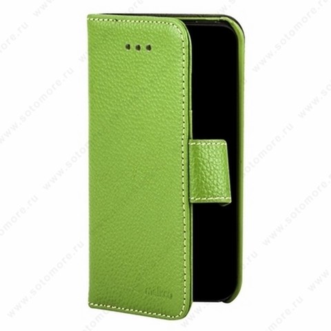 Чехол-книжка Melkco для iPhone SE/ 5s/ 5C/ 5 Leather Case Wallet Book Type (Green LC)