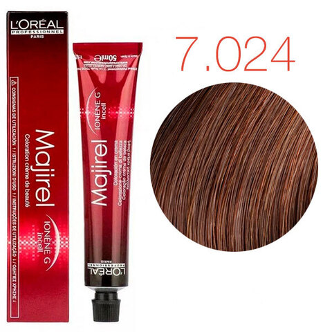 L'Oreal Professionnel Majirel French Brown 7.024 (Блондин натуральный перламутрово-медный) - Краска для волос