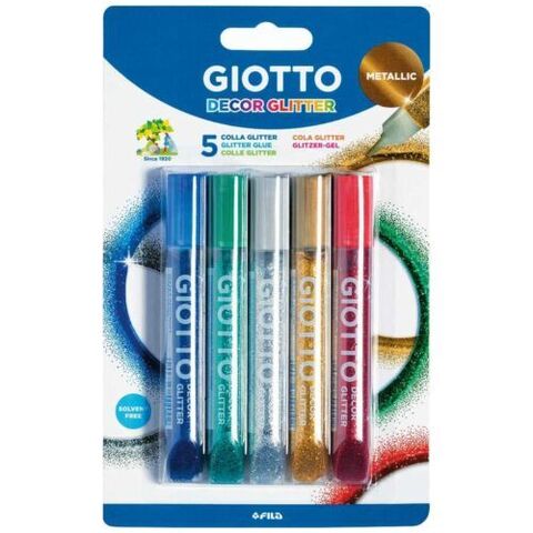 Клей с блестками Giotto Metallic Glitter 5 цветов