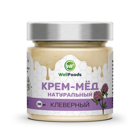 Крем-мед Клеверный 200 мл | WellFoods