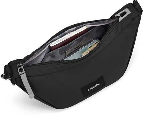 Картинка сумка городская Pacsafe GO Lunar crossbody черная смола - 6