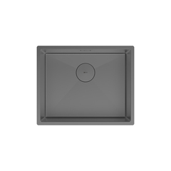 Lemark 9936127 OLANGA 540 Мойка кухонная из нерж.стали цвет:графит в комплекте крепеж, арматура сливная с прямоуг.переливом, сифон фото