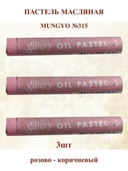 Пастель масляная мягкая профессиональная MUNGYO Gallery Розово-Коричневый №315 (3шт)