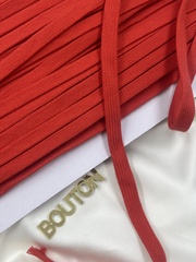 Шнур плоский красный метражом 12 мм