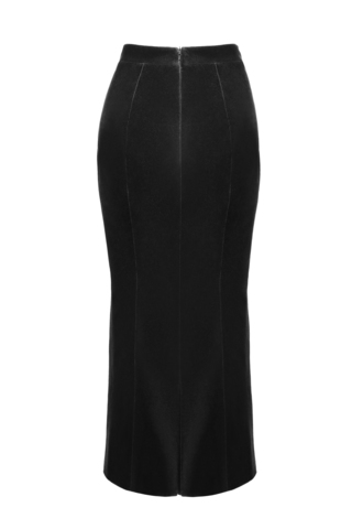 “Velvet moon” Юбка миди годе из шелковистого бархата.