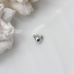 Подвеска Микки Маус 9*8 мм, родий, П051