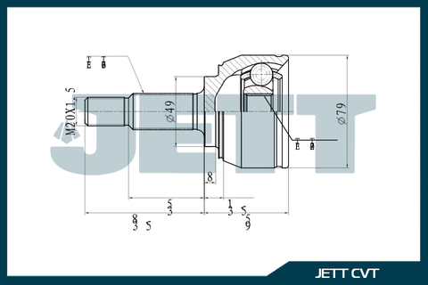 ШРУС внешний JETT V41-0178