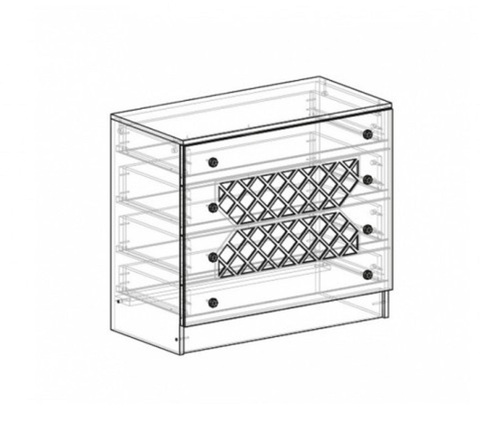 комод НИКОЛЬ (венге/лиственница светлая)