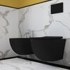 Aqueduto OVO0140 AQD OVO Унитаз подвесной 525*360 безободковый, сиденье с микролифтом, черный матовый