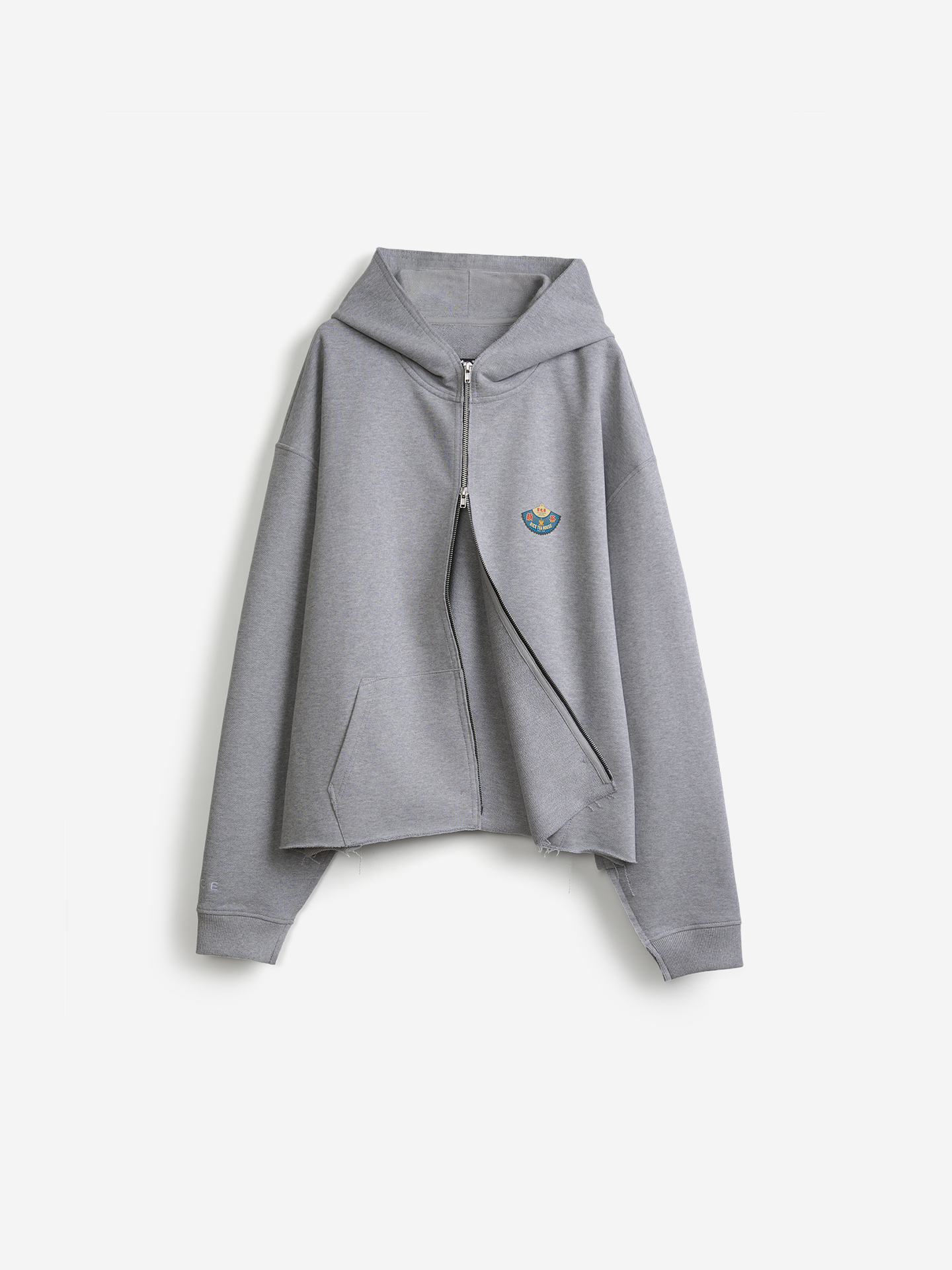 Укороченный меланжевый худи