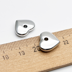 Подвеска Сердце, сталь, размер 13,5*15 мм, цена за 1 шт