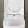 Ceramica Nova Mia CN1810 Напольный пристенный унитаз-соло с ультра тонким сидением с функцией плавного закрытия, цвет: белый