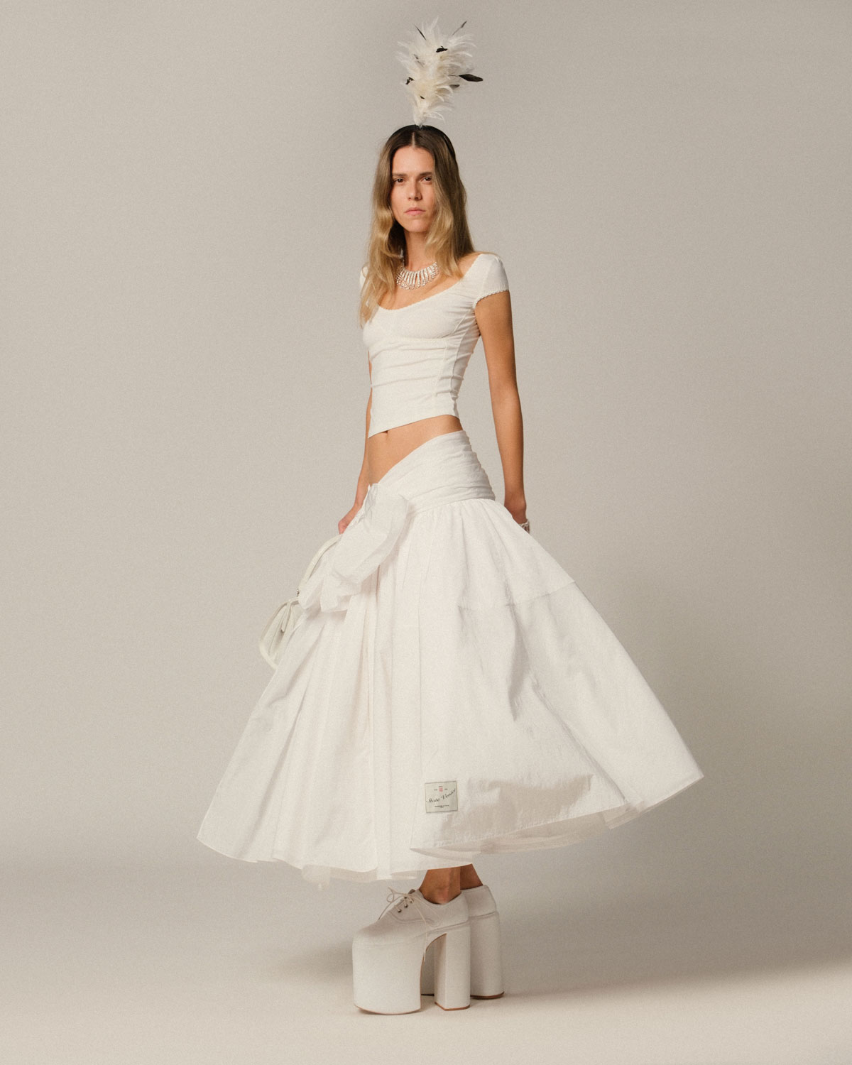 Пышная юбка с бантом