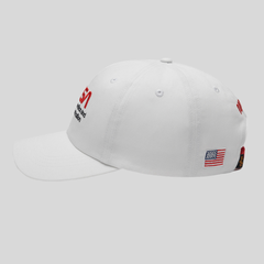 Бейсболка Alpha Industries Nasa Worm Logo Cap White (Белая)