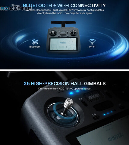 Аппаратура управления RadioMaster AX12 Android Radio Controller ELRS FCC