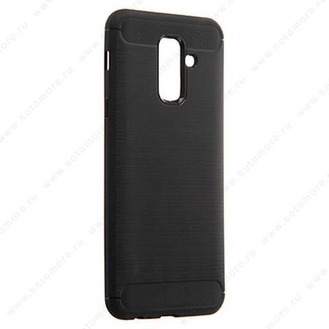 Накладка Carbon 360 силиконовая для Samsung Galaxy J8 J810 2018 черный