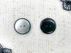 Пуговицы, d 2,1 см, чёрный с белым