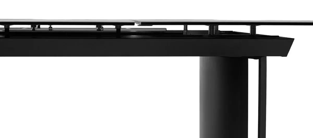 Стол RASMUS 160 TL-45 Белый мрамор, испанская керамика / черный каркас, DISAUR