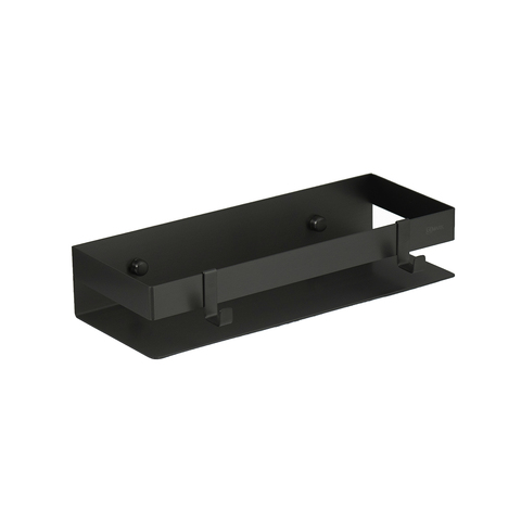 Lemark 9772050 Полка для душа прямая Lemark 300 мм SHELF LINE из нерж. стали с крючками, черный