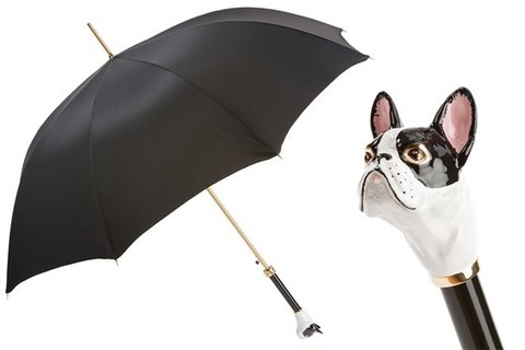 Зонт-трость Pasotti French Bulldog Umbrella, Италия (арт.479 Oxf-18 K61bi)